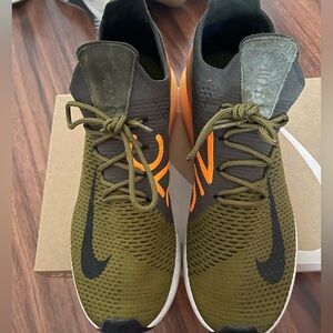 Nike Olive and Orange Athletic Shoes